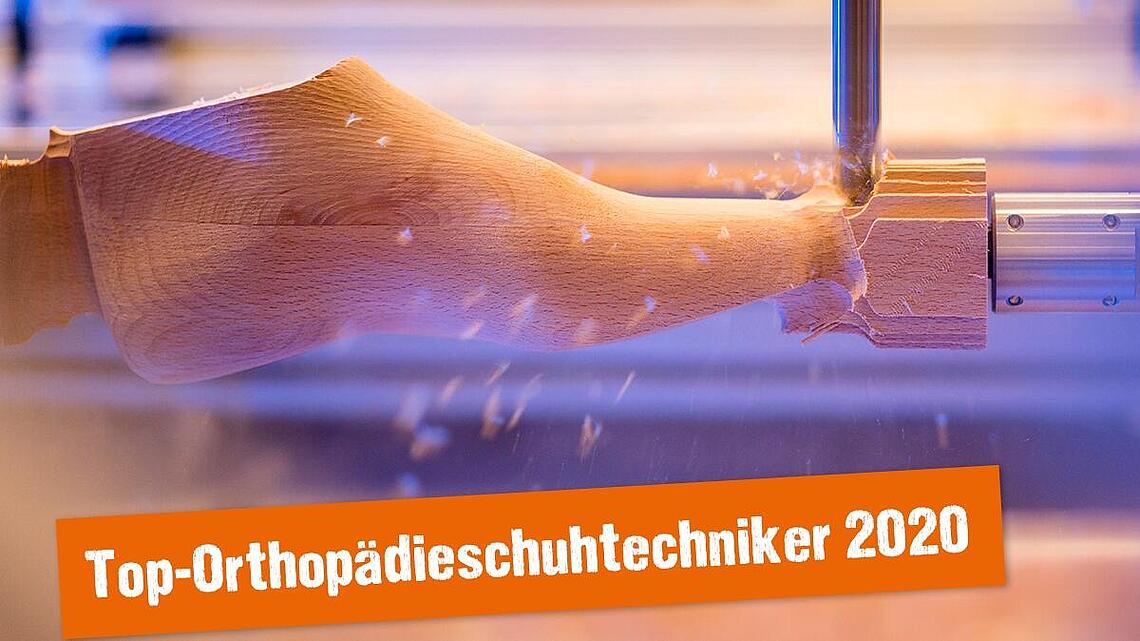 Auszeichnung von Focus Diabetes zum Top-Oorthopädieschuhtechniker 2020 Symbol-Bild vom Schuhfräsen zur Auszeichnung vom Focus Diabetes zum Top-Oorthopädieschuhtechniker 2020