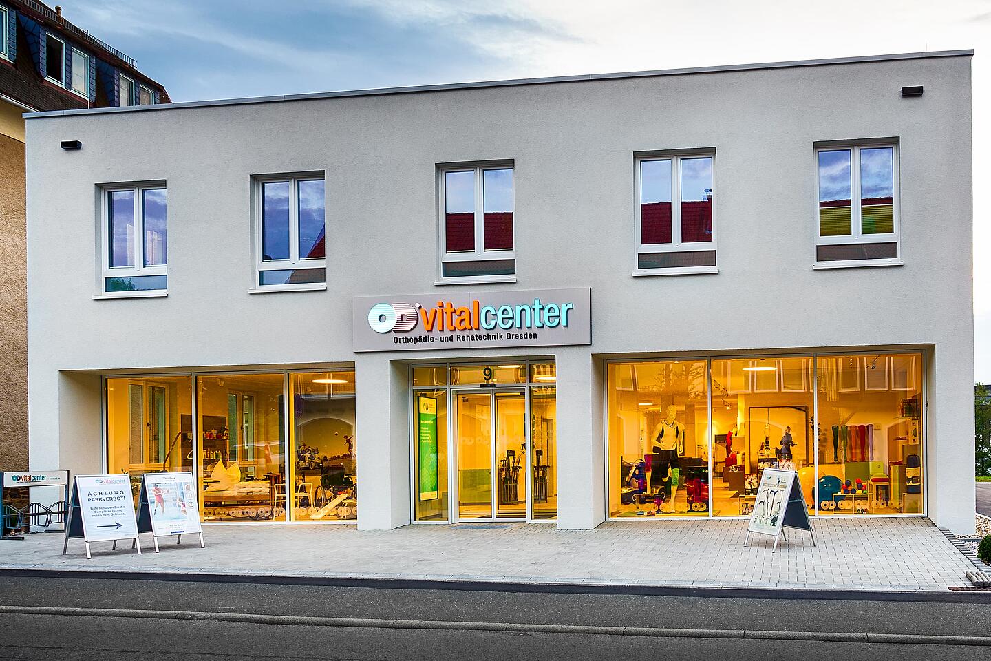 Außenansicht des Vital-Center Dresden Fetscherstraße Ansicht des Hauses des Vital-Centers Freiberg auf der Scheunenstraße