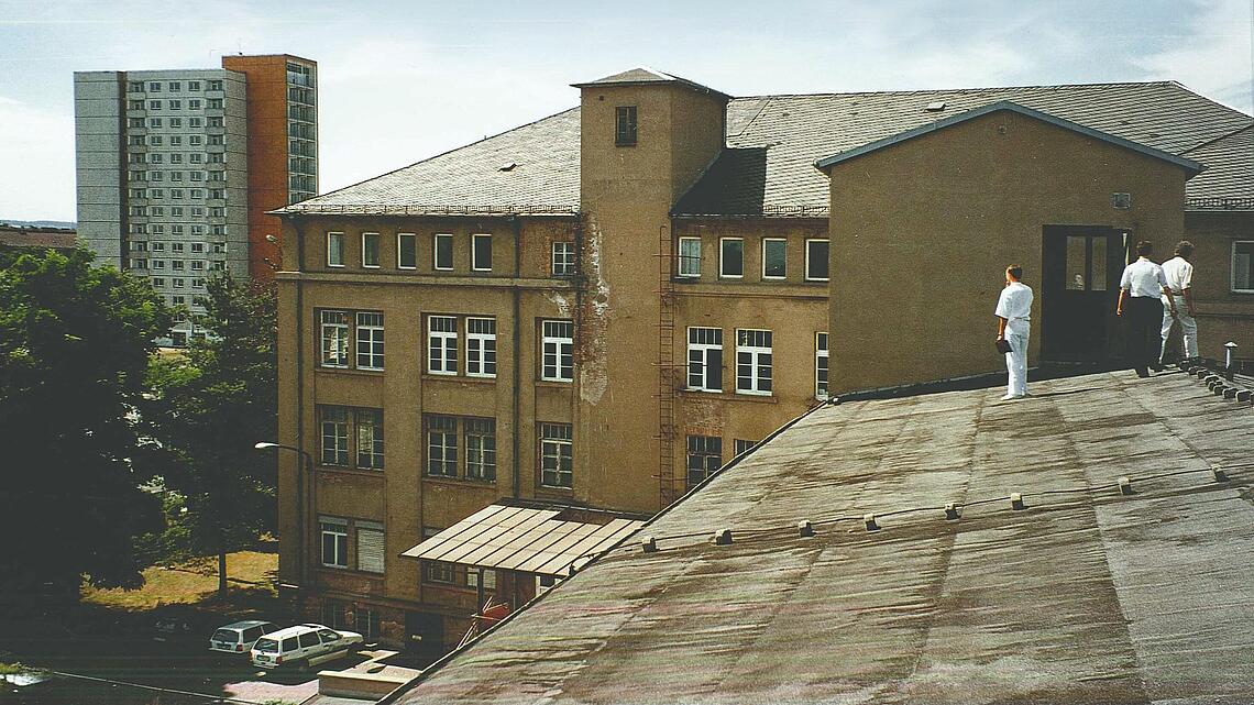 neuer Firmensitz auf der Fetscherstraße in Dresden Blick vonm Dach auf den neuen Firmensitz auf der Fetscherstraße in Dresden